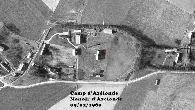 Le Manoir d'Azelonde vu par satellite en 1980