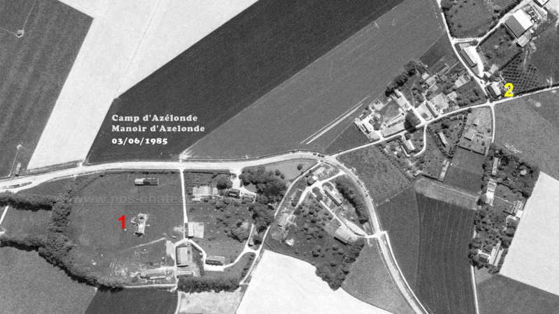 Le Manoir d'Azelonde vu par satellite en 1985