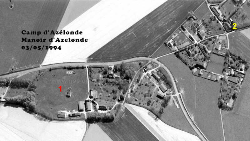 Le Manoir d'Azelonde vu par satellite en 1994
